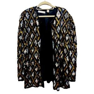 Vintage Valerie Stevens II sequin evening jacket